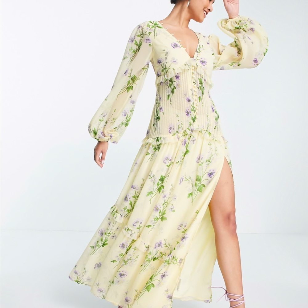 Floral Yellow Dress